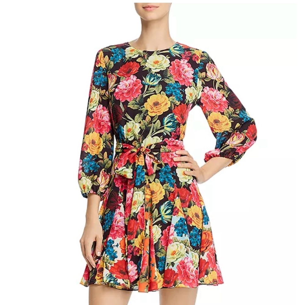 Alice + Olivia Multicolor Floral Long Sleeve Dress